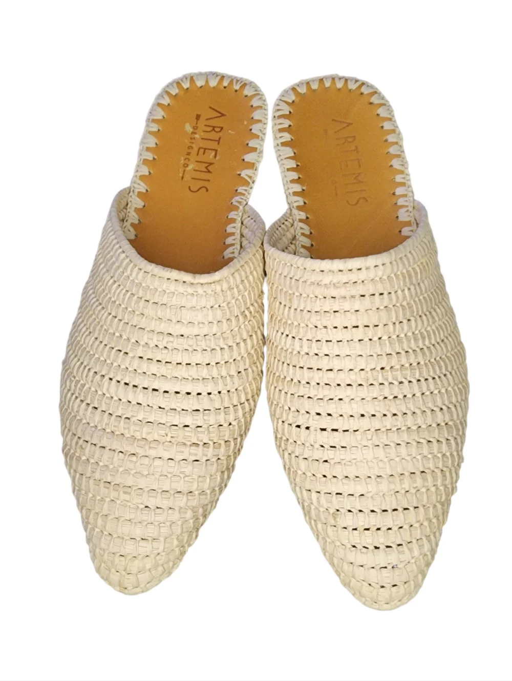 NWT Artemis Raffia Babouches Mules Natural, Womens 9 - Picture 5 of 9
